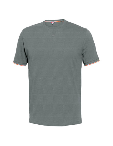 CAMISETA ALGODON M/CORT GRIS