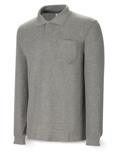 POLO M/LARGA ALGODON GRIS