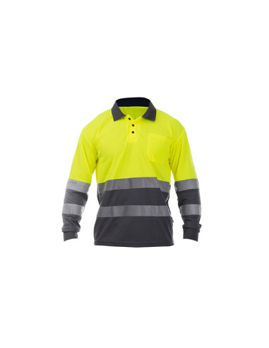 POLO AV M/LARGA AMARILLO/AZUL