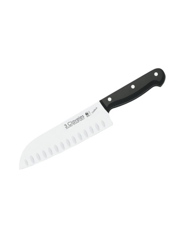 CUCHILLO SANTOKU ALVEOLADO