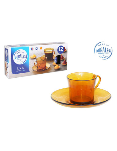 TAZA C/PLATO AMBAR LYS SET-6