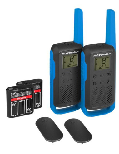 WALKIE TALKIE T62 8 CANALES NEG/AZUL 2UDS