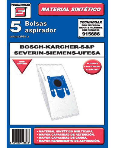 BOLSA ASPIRADOR 5U.BOSCH-SIEME