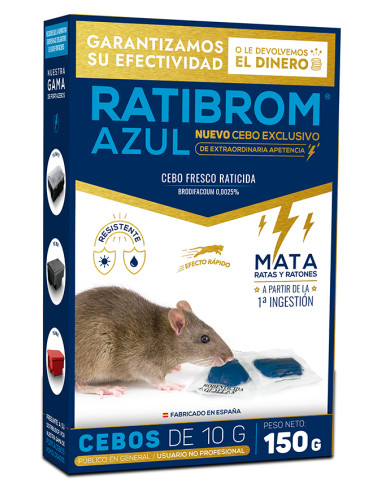 RATICIDA CEBO FRESCO AZUL