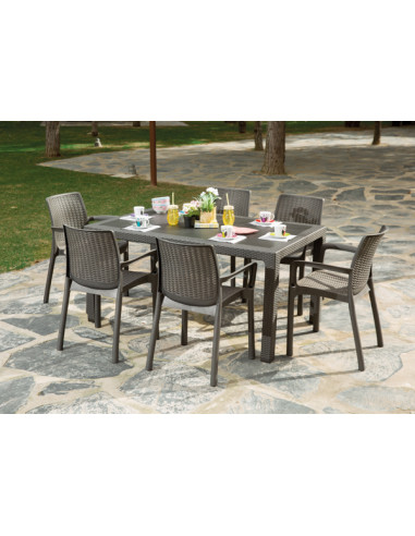 MESA JARDIN RATTAN ELEGANTE