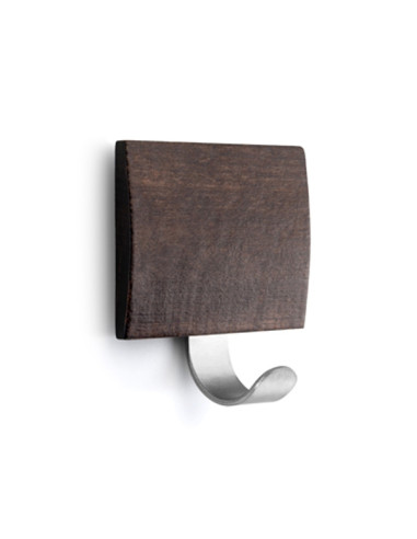 PERCHA ADH. INOX MADERA WENGUE