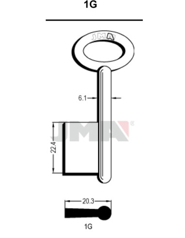 LLAVE EN BRUTO GORJA LATON