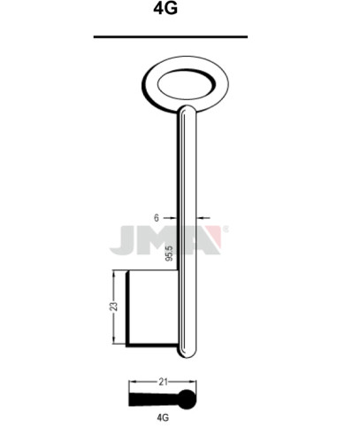 LLAVE EN BRUTO GORJA LATON