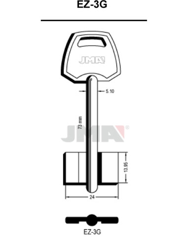 LLAVE EN BRUTO GORJA LATON