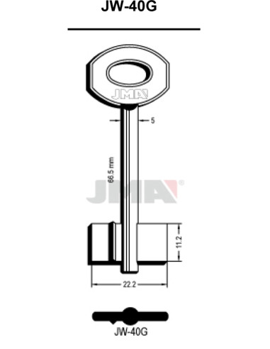 LLAVE EN BRUTO GORJA LATON