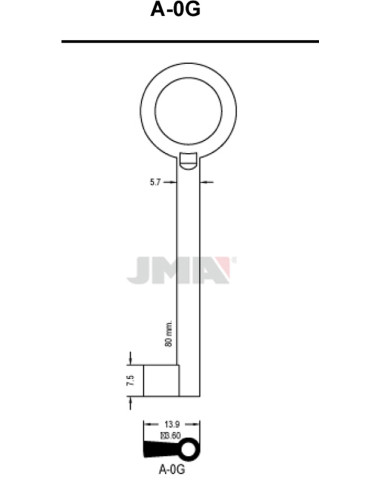 LLAVE EN BRUTO GORJA LATON