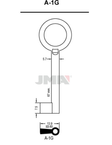 LLAVE EN BRUTO GORJA LATON