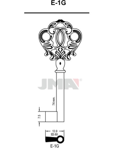 LLAVE EN BRUTO GORJA LATON