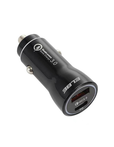 CARGADOR DUAL COCHE USB+TIPO C PD+QC3.0