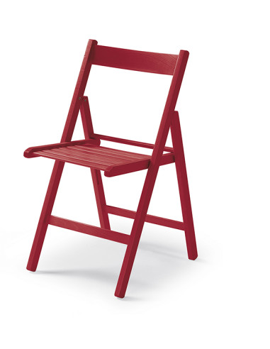 SILLA PLEGABLE MADERA ROJO