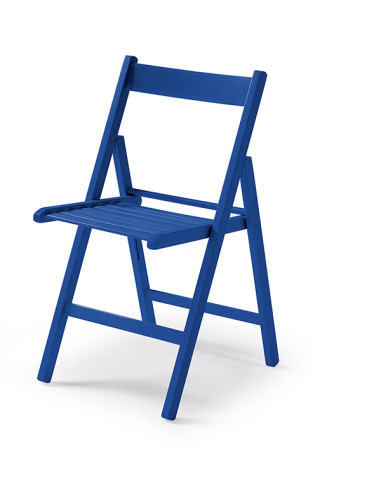 SILLA PLEGABLE MADERA AZUL