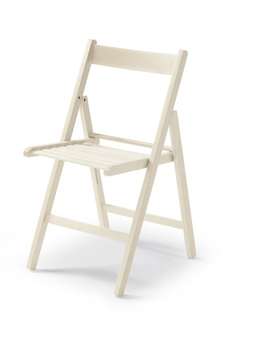 SILLA PLEGABLE MADERA BLANCO