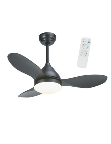 VENTILADOR TECHO LED DC STEL MINI 3ASP NEGRO