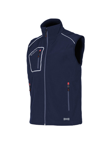 CHALECO SOFTSHELL SNAPPY AZUL 4 BOLS