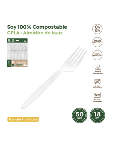 TENEDOR DESECHABLE CPLA B/50