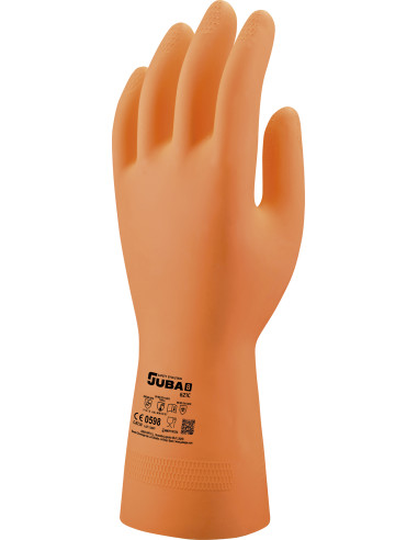 GUANTE LATEX INDUSTRIAL NARANJA