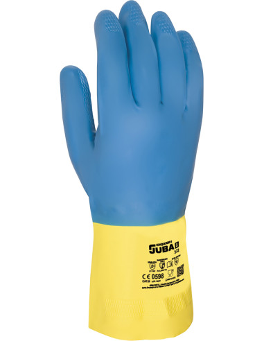 GUANTE LATEX IND AZUL/AMAR