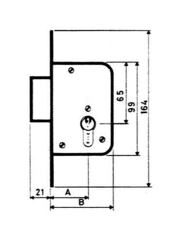 CERRADURA EMBUTIR F/ LATON