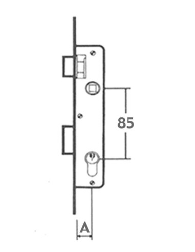 CERRADURA EMBUTIR P/METALICA