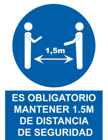 OBLIGA DISTANCIA 1,5M SEGURIDAD