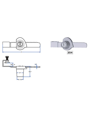 CERRADURA P CORRED CRISTAL CR