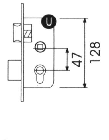 CERRADURA EMBUTIR MADERA C C