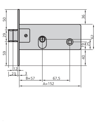 CERRADURA EMBUTIR MET HN OVAL