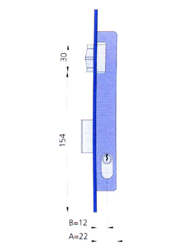 CERRADURA EMBUTIR MET HN/CL