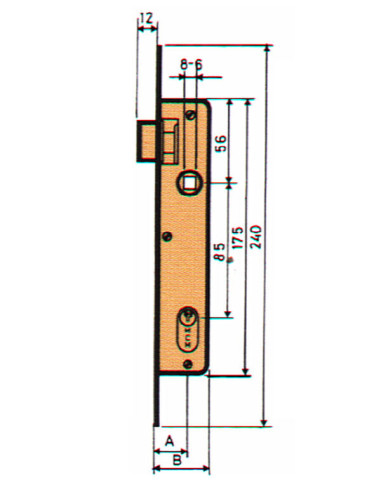 CERRADURA EMBUTIR P/MET 1/2CIL