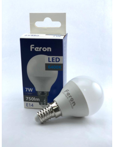 LAMPARA LED ESFERICA E14 LF 6400K 750LM