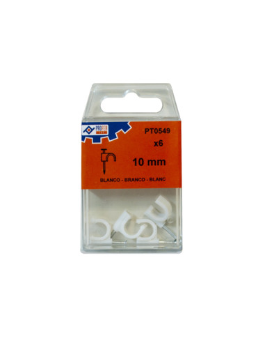 GRAPA PLASTICO BLANCO N.10 C/6