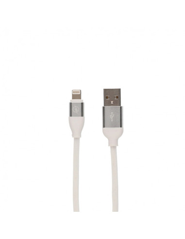 CABLE DATOS USB A LIGHTNING IPHONE 2A BLANCO