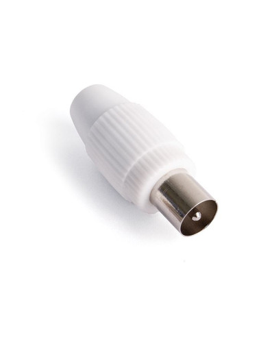 CONECTOR ANTENA COAXIAL MACHO RECTO PVC