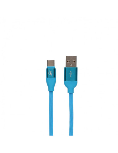 CABLE DATOS USB A USB TIPO C 2A AZUL