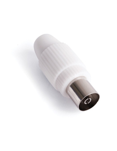 CONECTOR ANTENA COAXIAL HEMBRA RECTO PVC