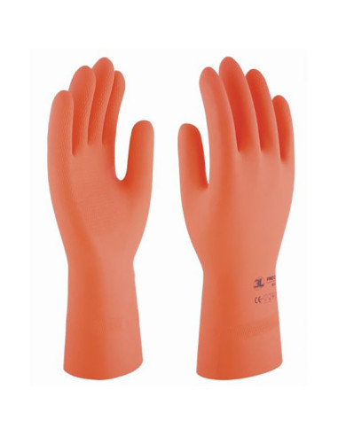 GUANTE LATEX INDUSTRIAL NARANJA